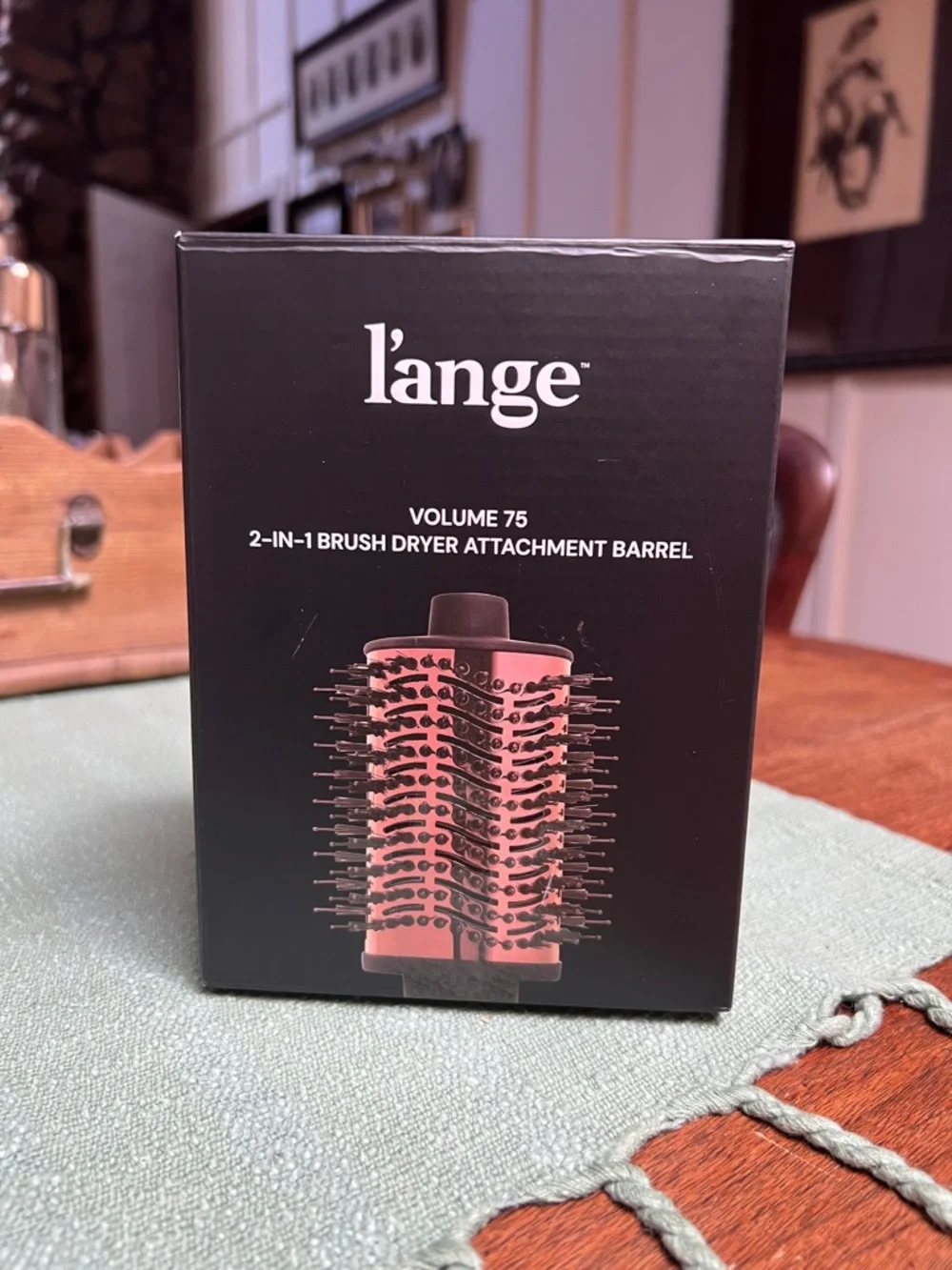 L'ange Volume 75 2-in-1 Brush Dryer Attachment Barrel - Pink and Black